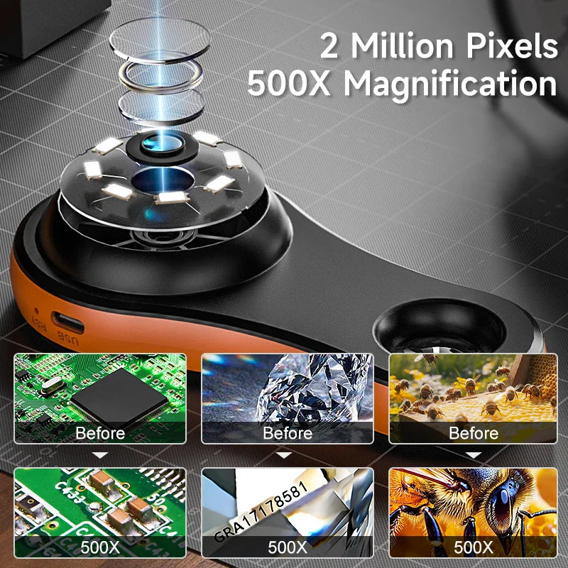 HD Digital PCB Repair Microscope with 1080P and 2 Inch IPS Screen