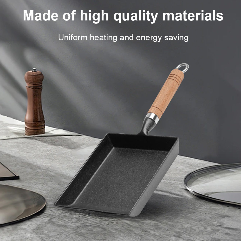 Cast Iron Tamagoyaki Pan | Non-Stick Japanese Omelette Egg Skillet
