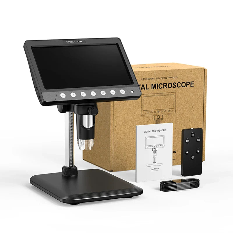 HD Digital Soldering Microscope with 1200X Zoom and 7 Inch IPS Screen