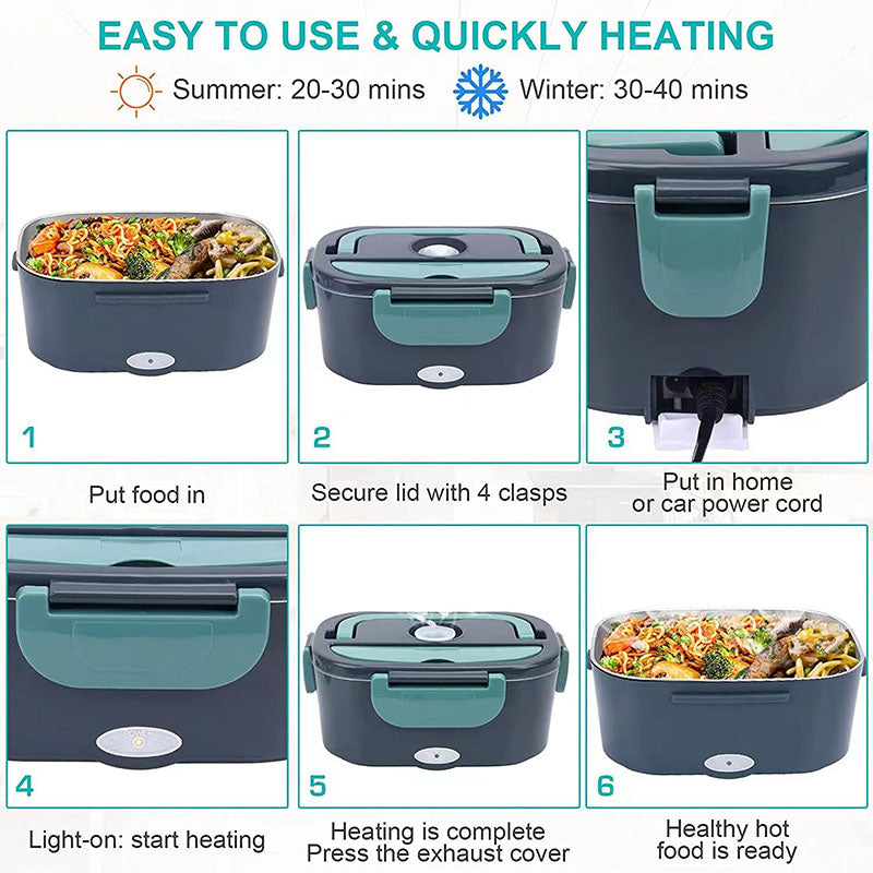 Portable 1.5L Electric Lunch Box | Leak-Proof Food Warmer 60W