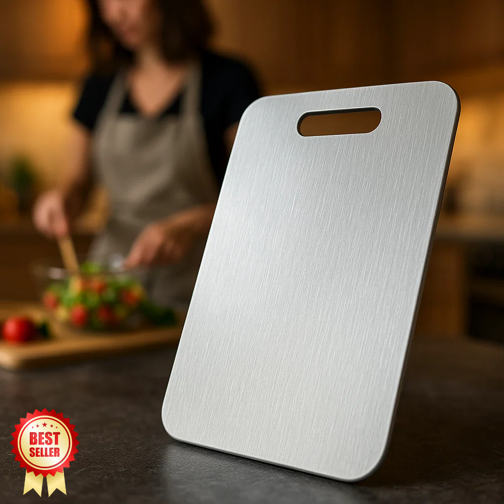 Medical-Grade Titanium Cutting Board | Nonporous Chopping Block
