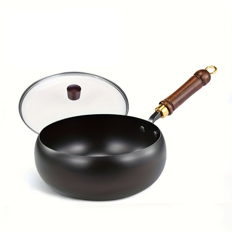 Heavy-Duty Cast Iron Skillet with Lid - Pre-Seasoned Versatile Pan for Searing, Frying and Oven Baking