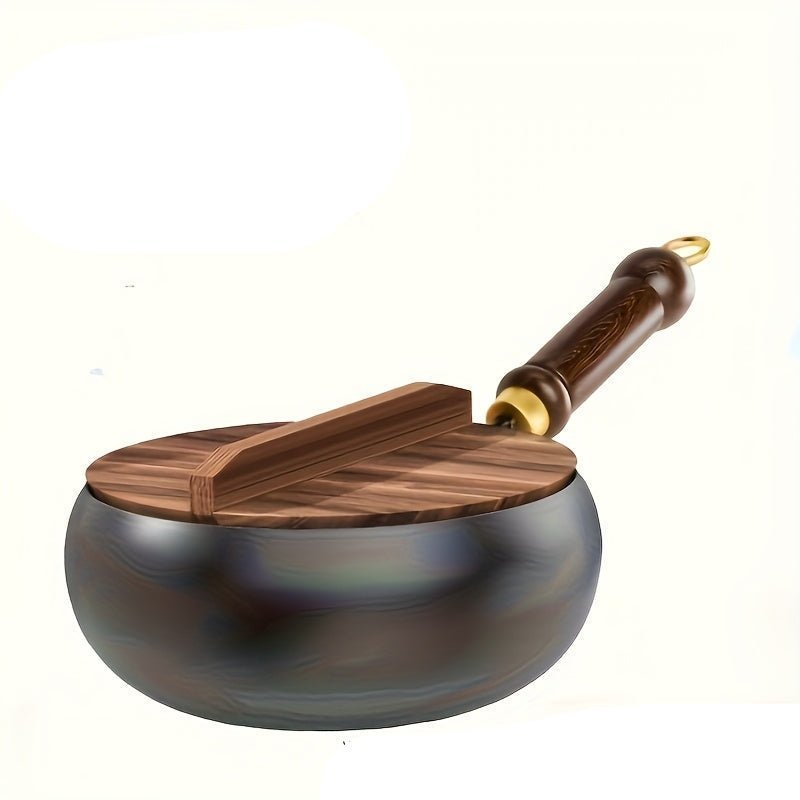 Heavy-Duty Cast Iron Skillet with Lid - Pre-Seasoned Versatile Pan for Searing, Frying and Oven Baking