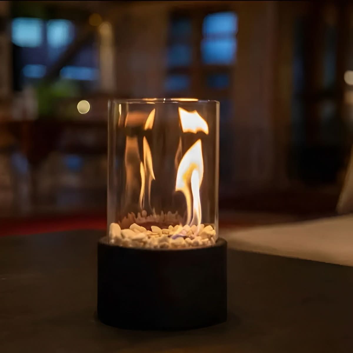 Portable Table Fireplace for Clean Indoor Burning - Smokeless Bioethanol Fire Bowl for Cosy Evenings