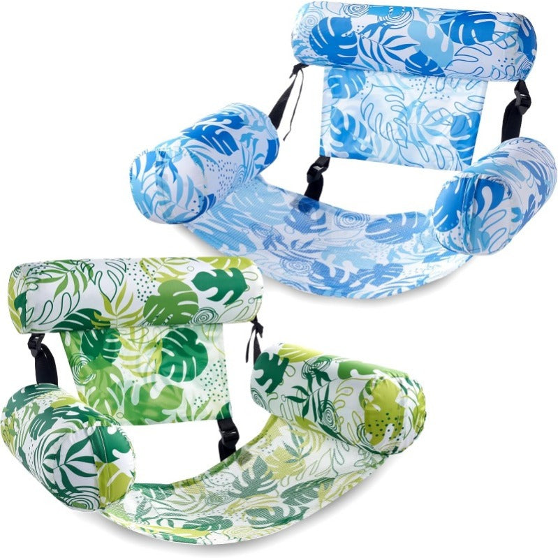 Sloosh Tropic-Ease Inflatable Pool Float Chair – Adjustable Backrest Water Lounger with Cooling Mesh Seat