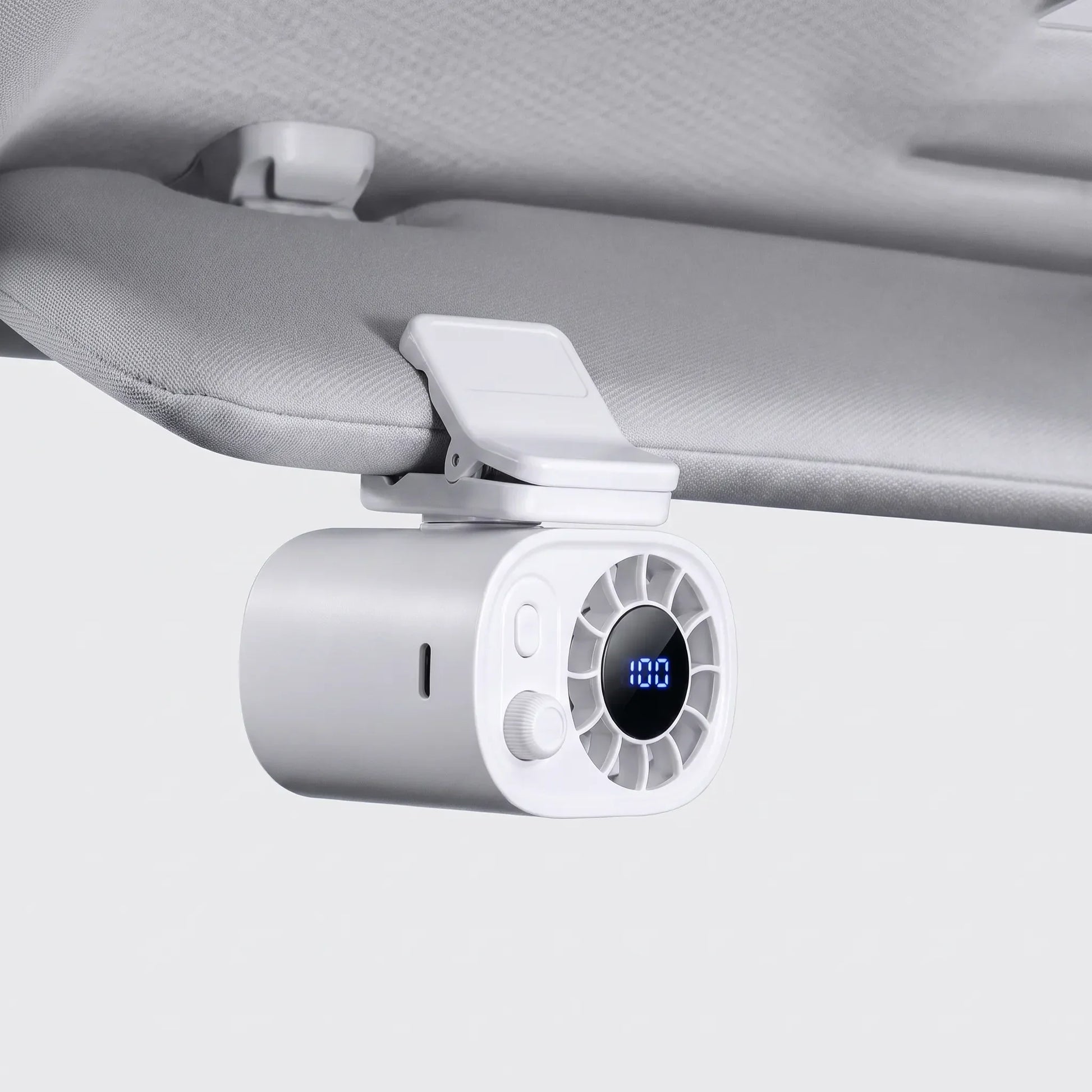 Digital display and speed dial on clip fan