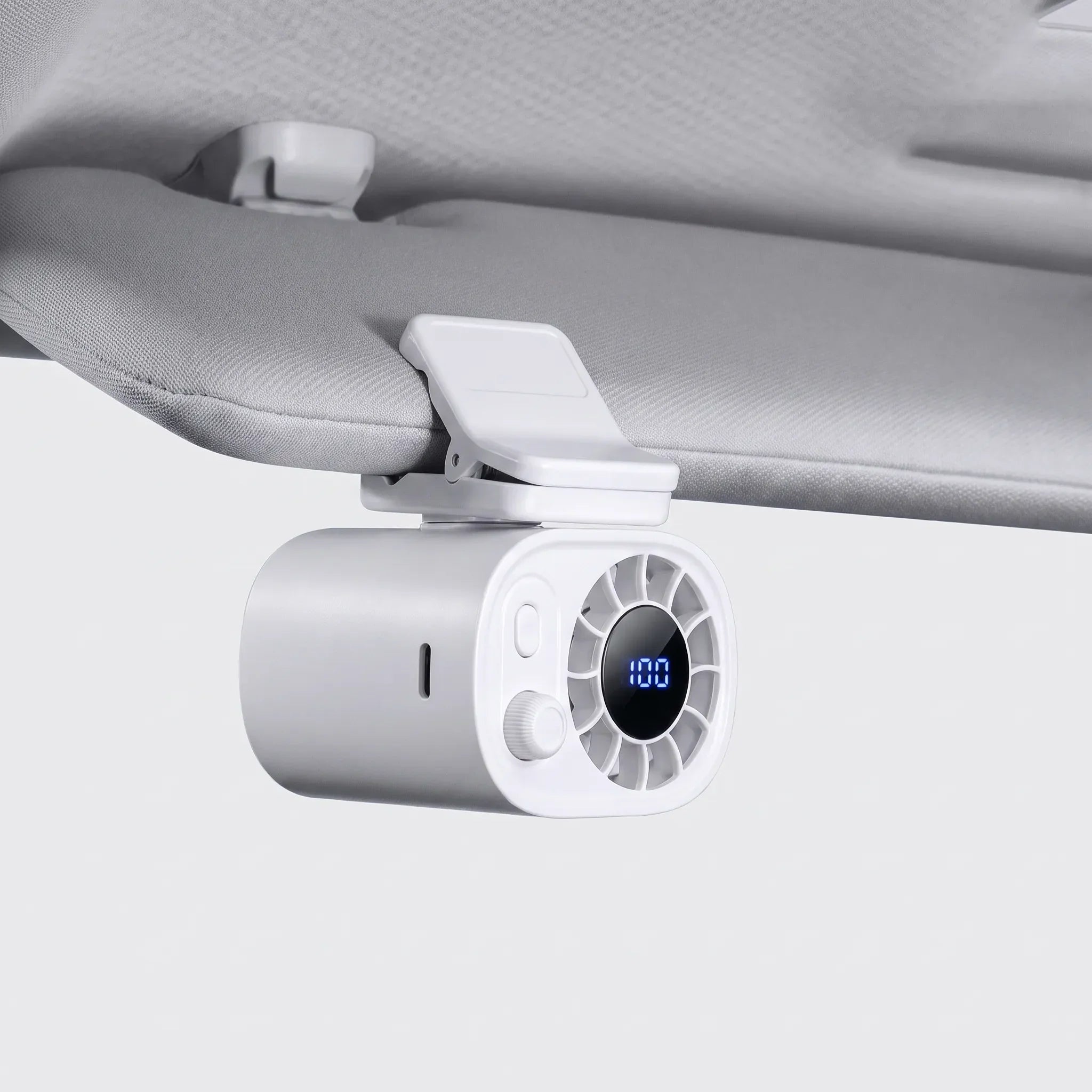 Digital display and speed dial on clip fan