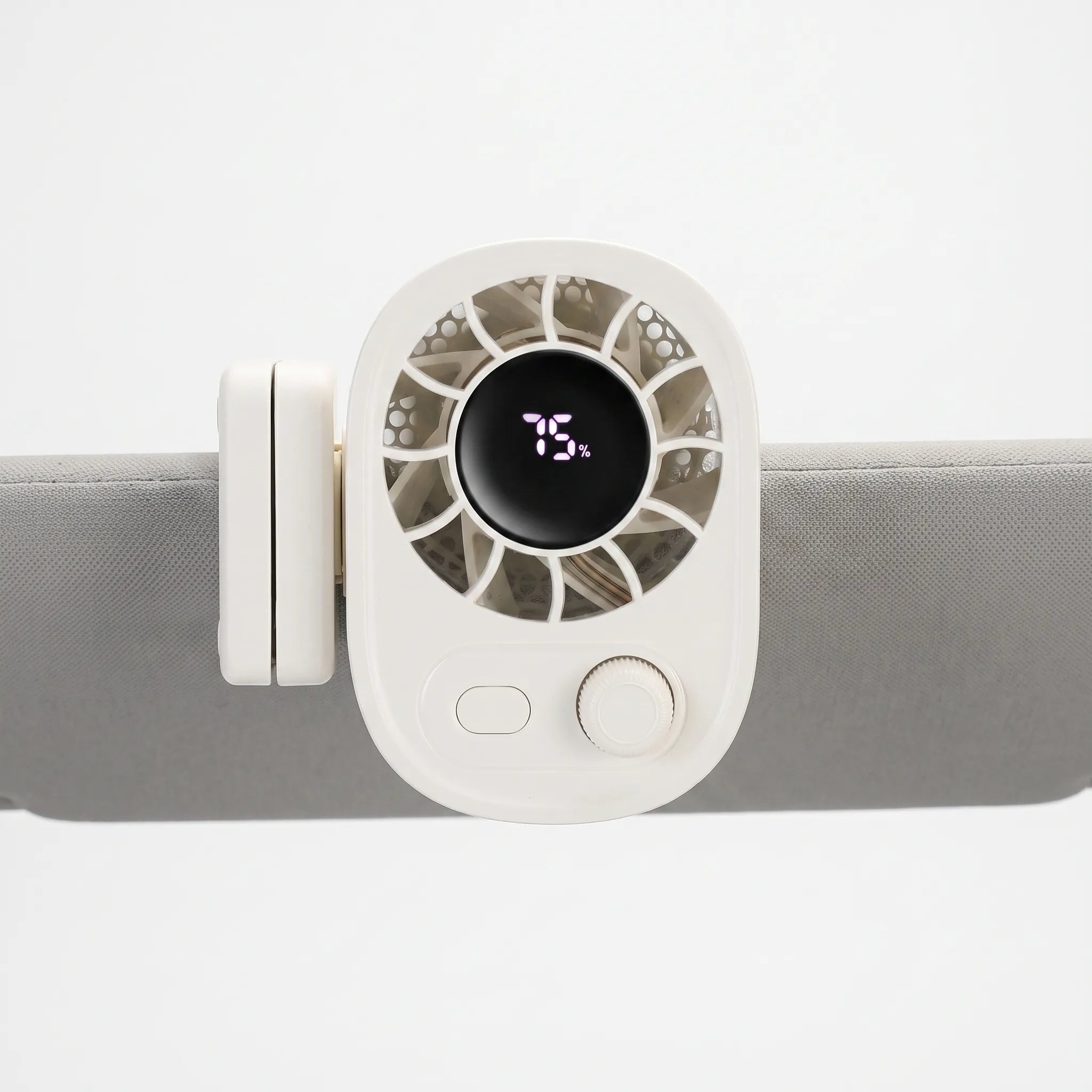 Clip-on fan in white