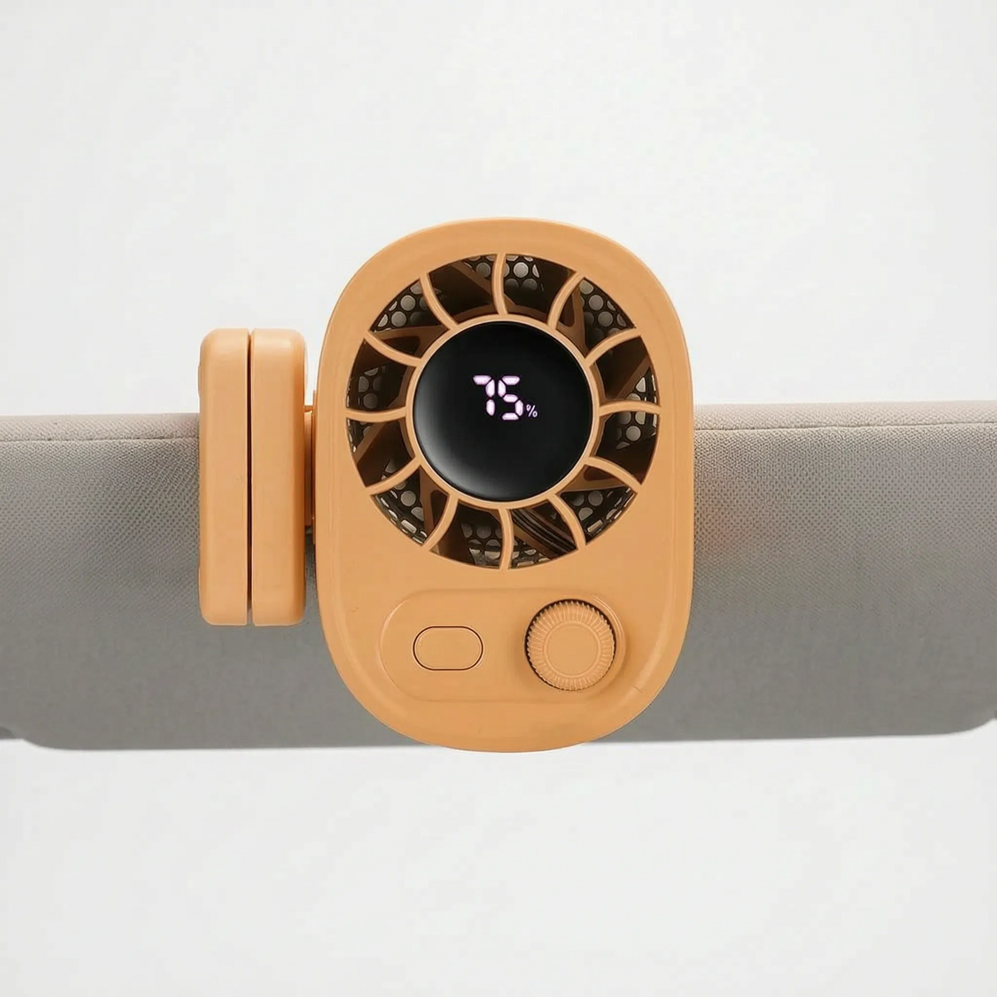 Clip-on fan in orange