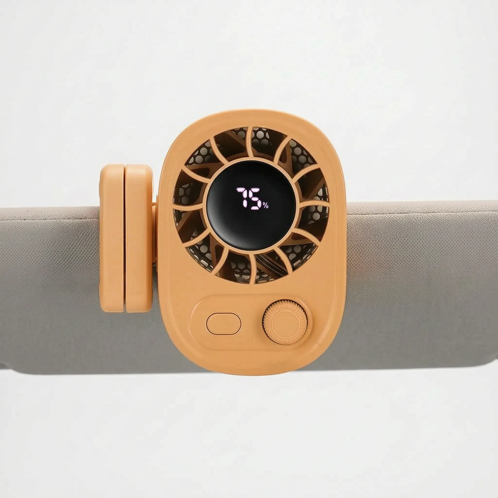 Clip-on fan in orange