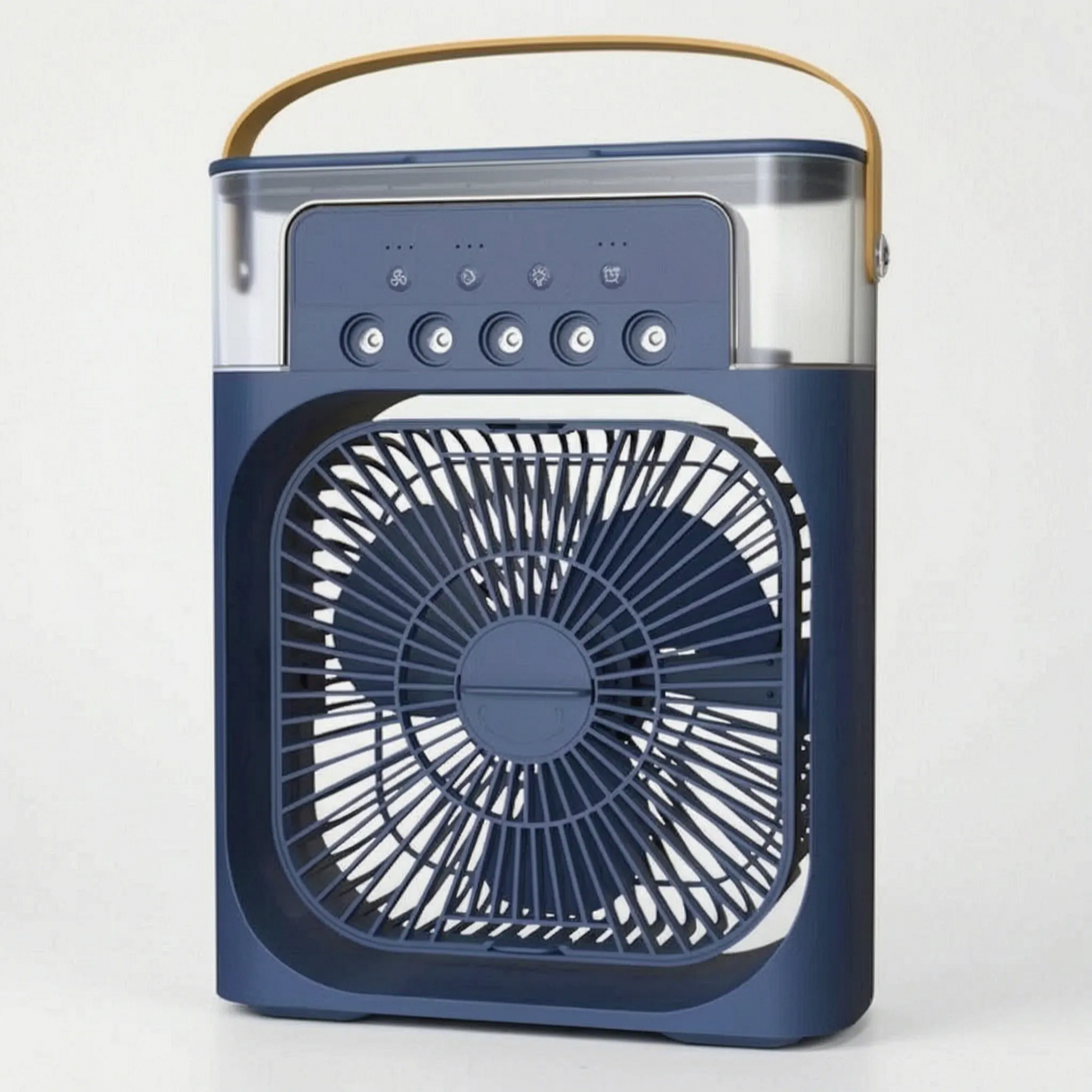 Portable mini air cooler in blue