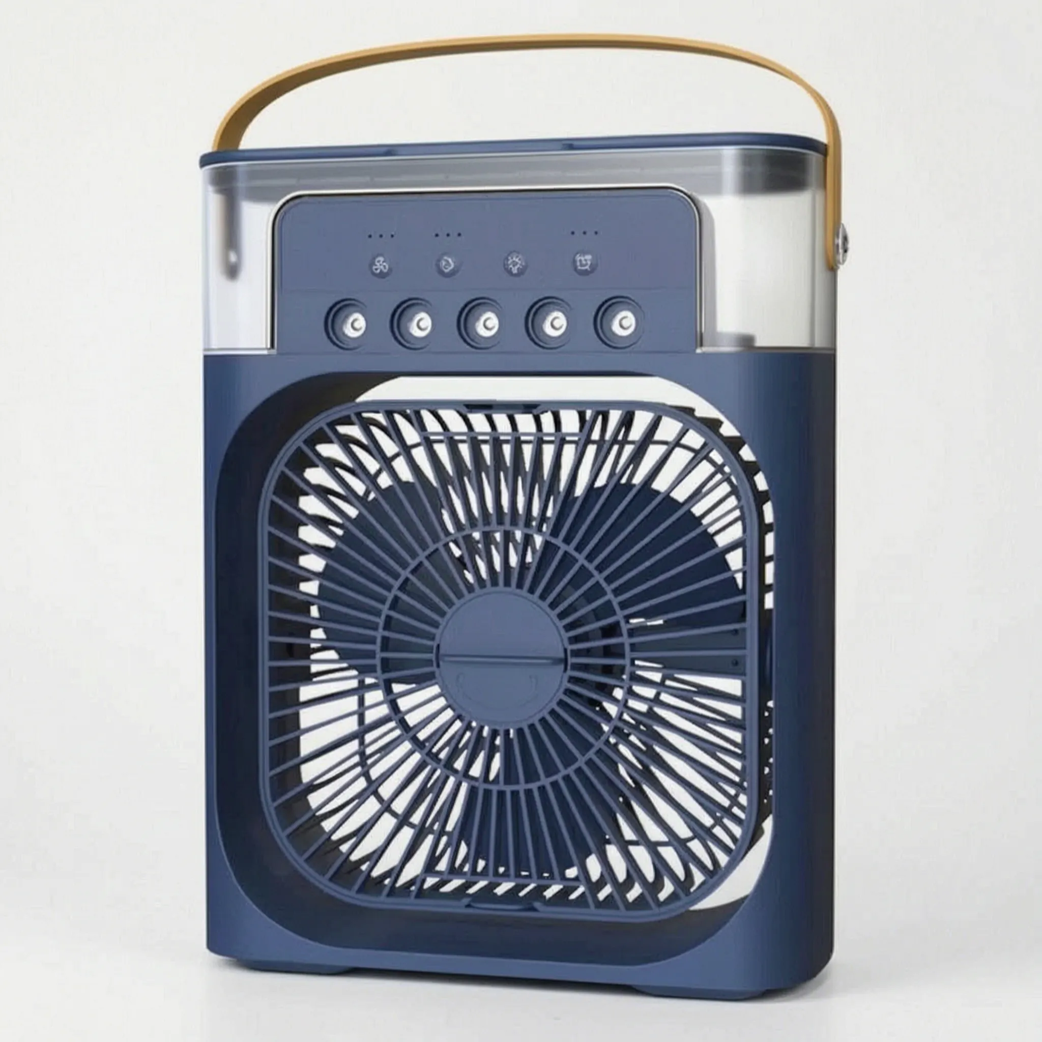 Portable mini air cooler in blue