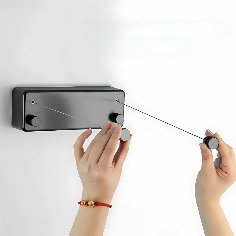 SmartLine Retractable Clothesline – Wall-Mounted Space-Saving Laundry Drying Line for Indoor & Outdoor