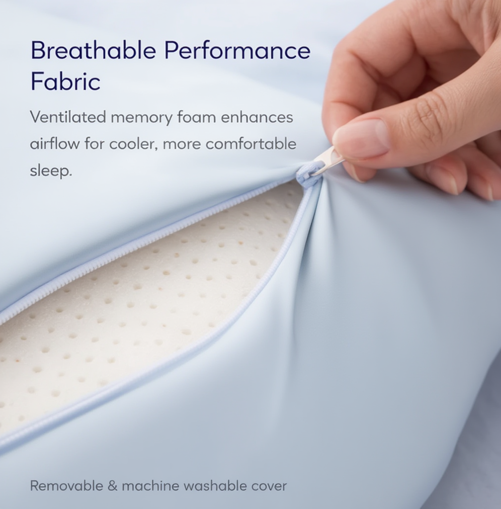 6-Zone Ergonomic Memory Foam Cervical Pillow | Orthopedic Neck & Back Support