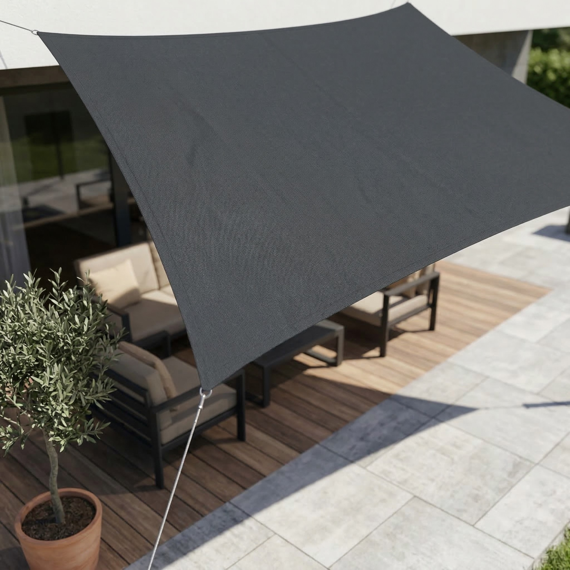 Durable Rectangular Sun Sail – Enhanced Outdoor Shade and Protection