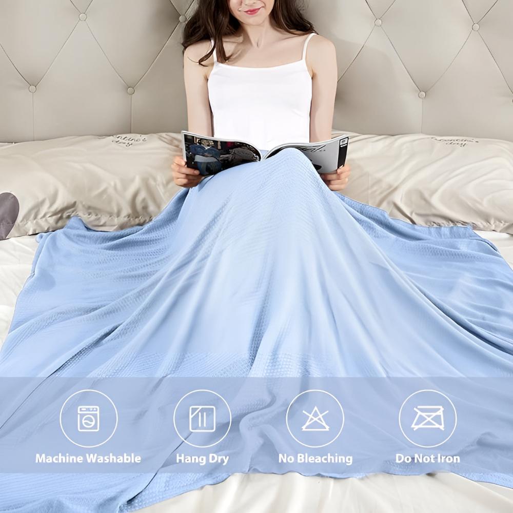 Summer Breeze Bamboo Cooling Blanket – Lightweight Breathable Bed Throw for Hot Sleepers & Warm Nights