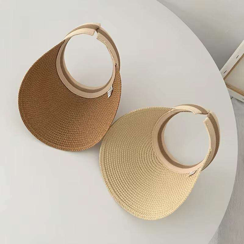 Summer Sun Visor Hat with UV Protection – Wide Brim Straw Visor for Beach, Golf & Outdoor Comfort
