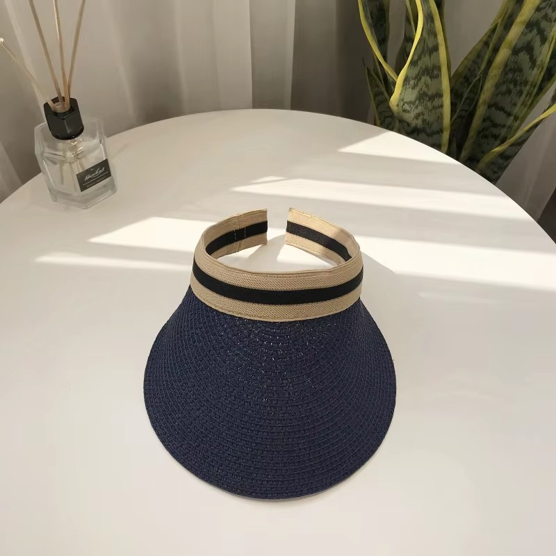 Summer Sun Visor Hat with UV Protection – Wide Brim Straw Visor for Beach, Golf & Outdoor Comfort