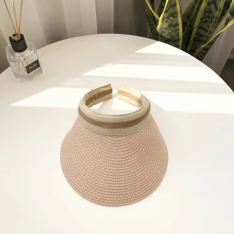 Summer Sun Visor Hat with UV Protection – Wide Brim Straw Visor for Beach, Golf & Outdoor Comfort