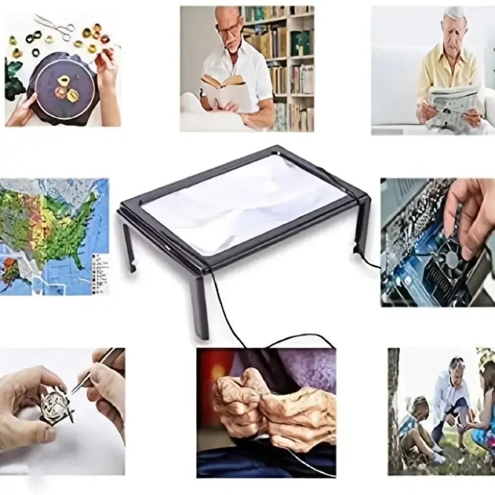 Smart Foldable 3X Magnifying Glass – LED Light Designed for Clear and Comfortable Reading Support