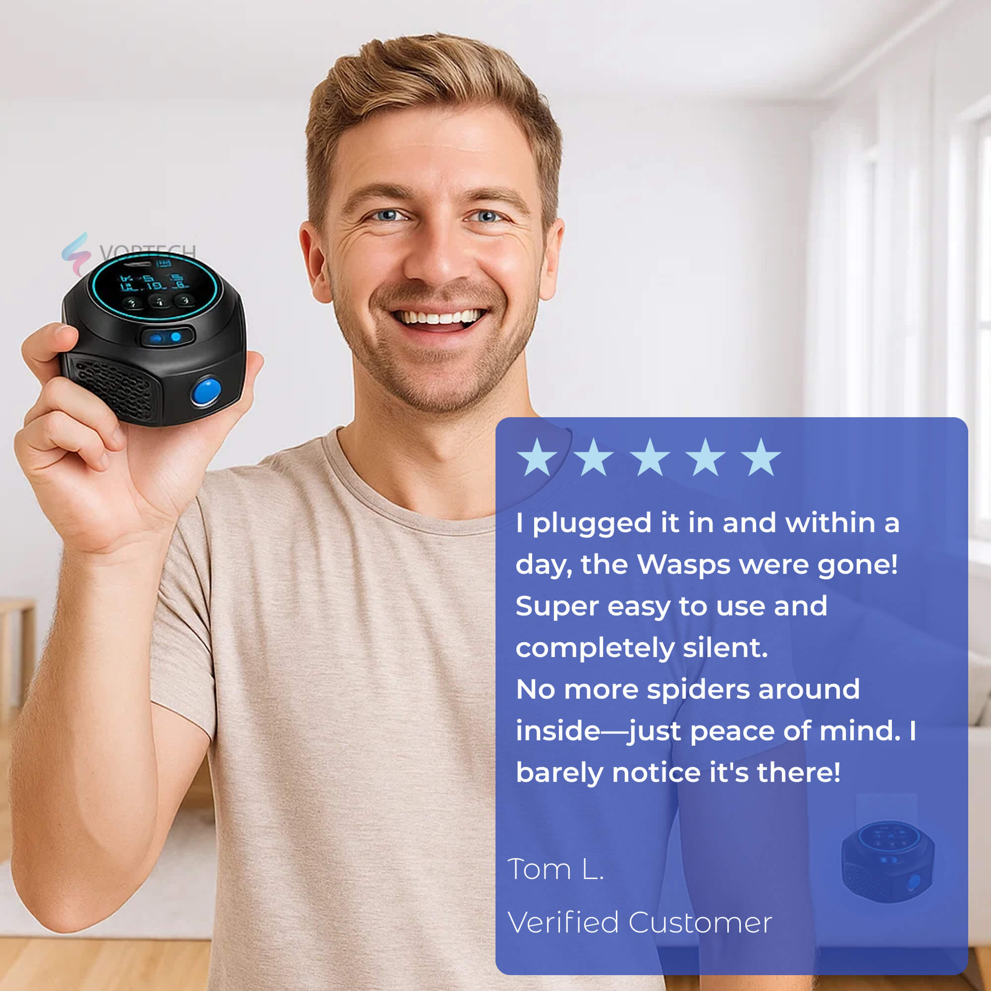 Ultrasonic Wasp & Hornet Repeller | Indoor/Outdoor Pest Plug-In