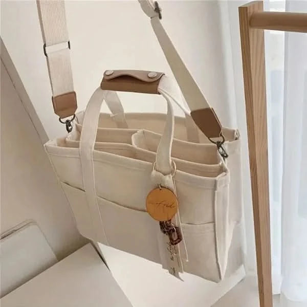 ToteChic Spacious Canvas Tote Bag – Durable Everyday Shoulder Bag with Comfortable Handles for Work & Shopping