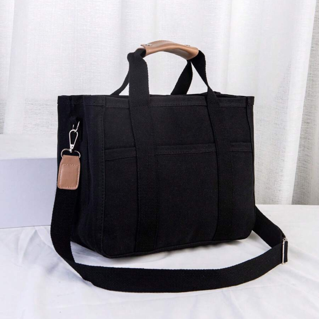 ToteChic Spacious Canvas Tote Bag – Durable Everyday Shoulder Bag with Comfortable Handles for Work & Shopping
