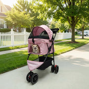Travel Buddy Pet Stroller for Small Dogs & Cats – Lightweight Foldable Water-Resistant Travel Carriage
