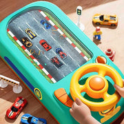 Ultimate Kids Racing Simulator Set with Steering Wheel – Interactive Driving Game with Dual Power Options