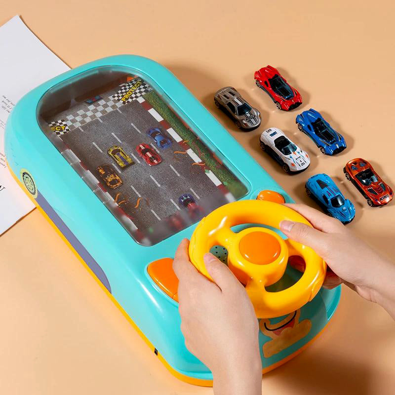 Ultimate Kids Racing Simulator Set with Steering Wheel – Interactive Driving Game with Dual Power Options