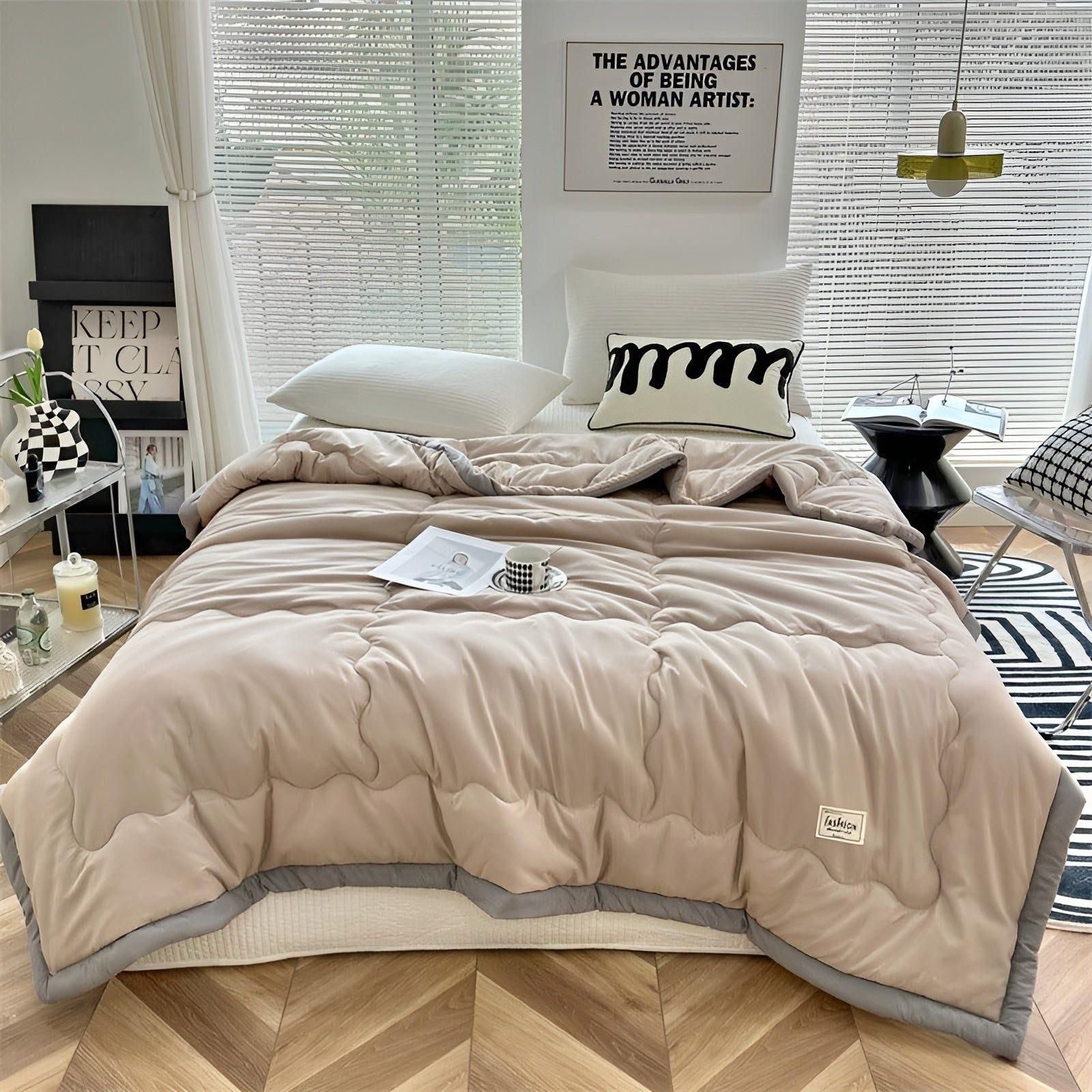 Ultra-Lightweight Cooling Fiber Duvet – Breathable Summer Comforter for Restful Sleep in Four Colors