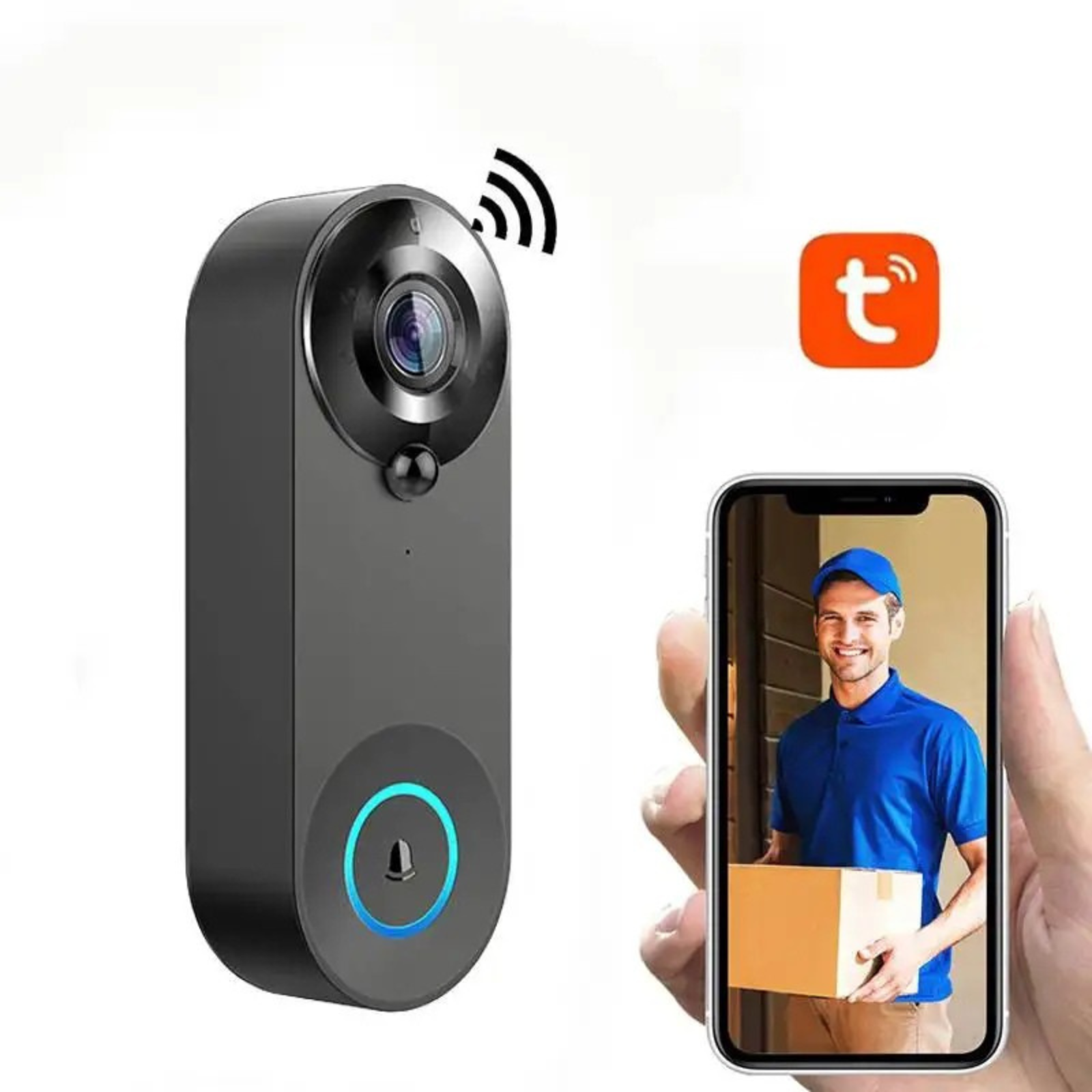 Smart Video Doorbell with 1080P HD WiFi Camera and Two-Way Audio