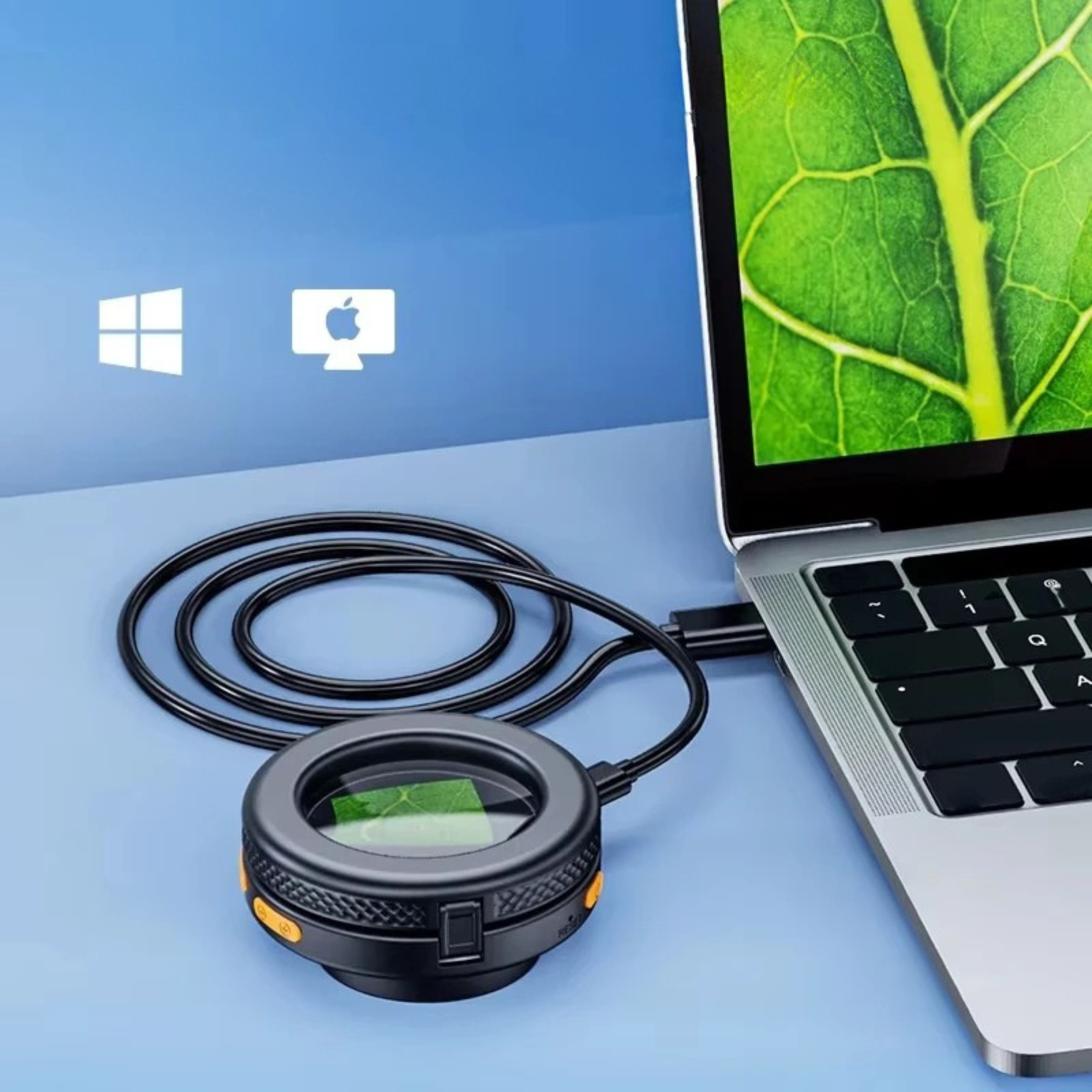 Handheld LED Digital Microscope with 500X Zoom and 2 Inch IPS Screen