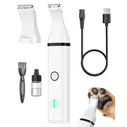 Quiet Cordless Pet Grooming Clipper with Dual Blades – Low-Noise Rechargeable Trimmer for Dogs & Cats at Home