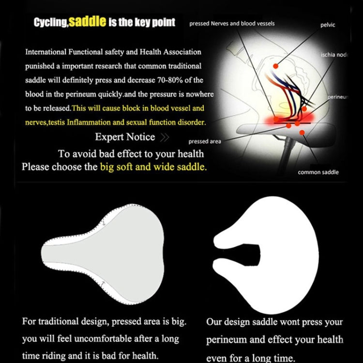VictorVelo | Ergonomic Bike Saddle Without Nose for Enhanced Riding Comfort