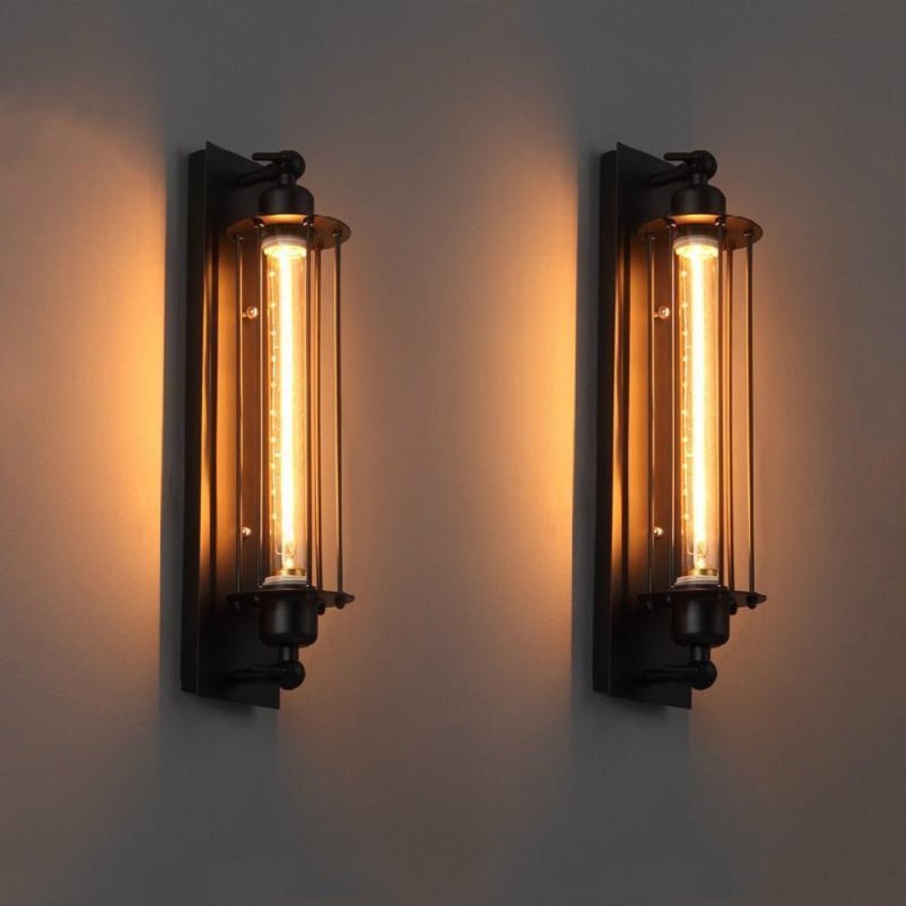 Vintage LED Wall Light with Warm Ambient Glow - Decorative Indoor Sconce for Living Rooms and Hallways