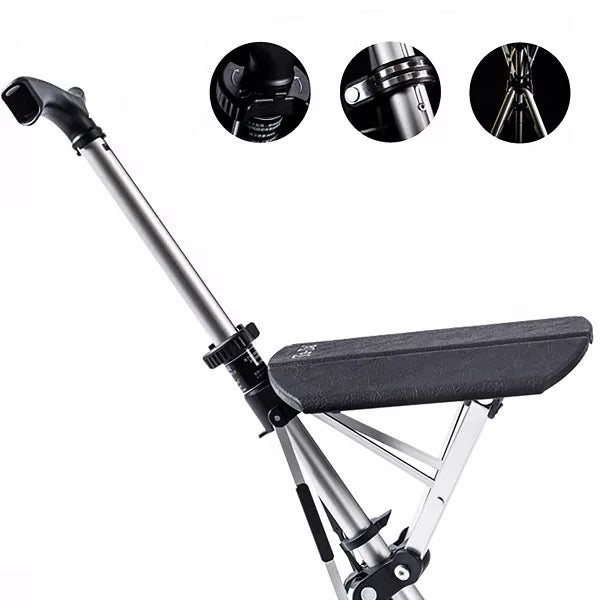 Walking Stick with Seat - Portable Folding Cane Chair  | Mobility Support Lightweight Portable Seat