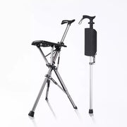 Walking Stick with Seat - Portable Folding Cane Chair  | Mobility Support Lightweight Portable Seat
