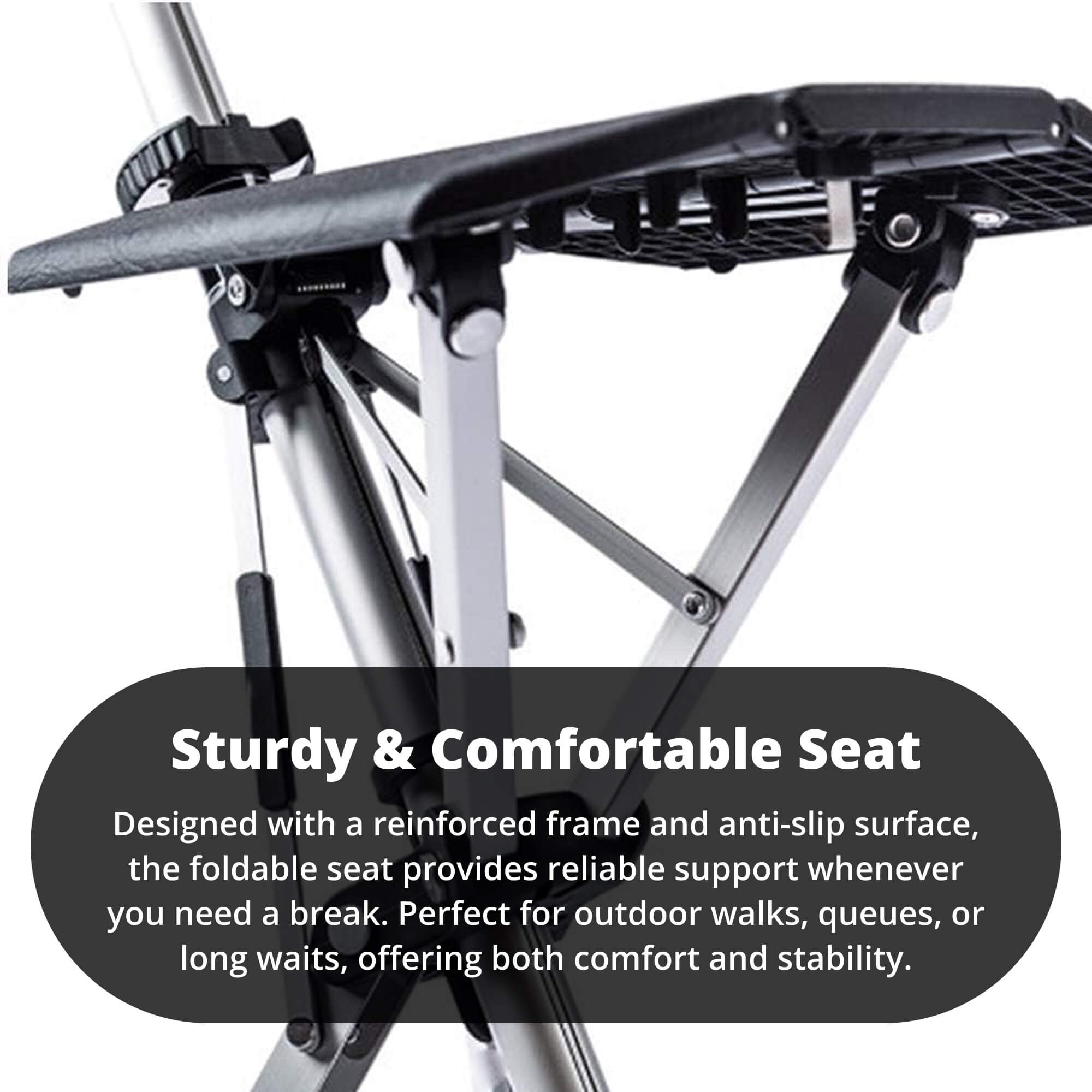 Walking Stick with Seat - Portable Folding Cane Chair  | Mobility Support Lightweight Portable Seat