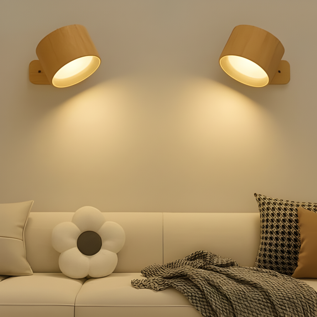Magnetic LED Wall Sconce | Cordless Rechargeable Reading Lamp