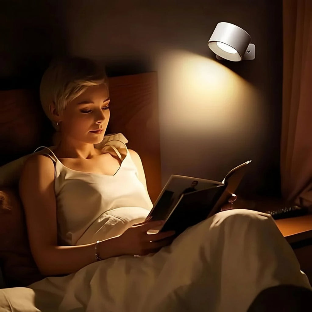 Magnetic LED Wall Sconce | Cordless Rechargeable Reading Lamp