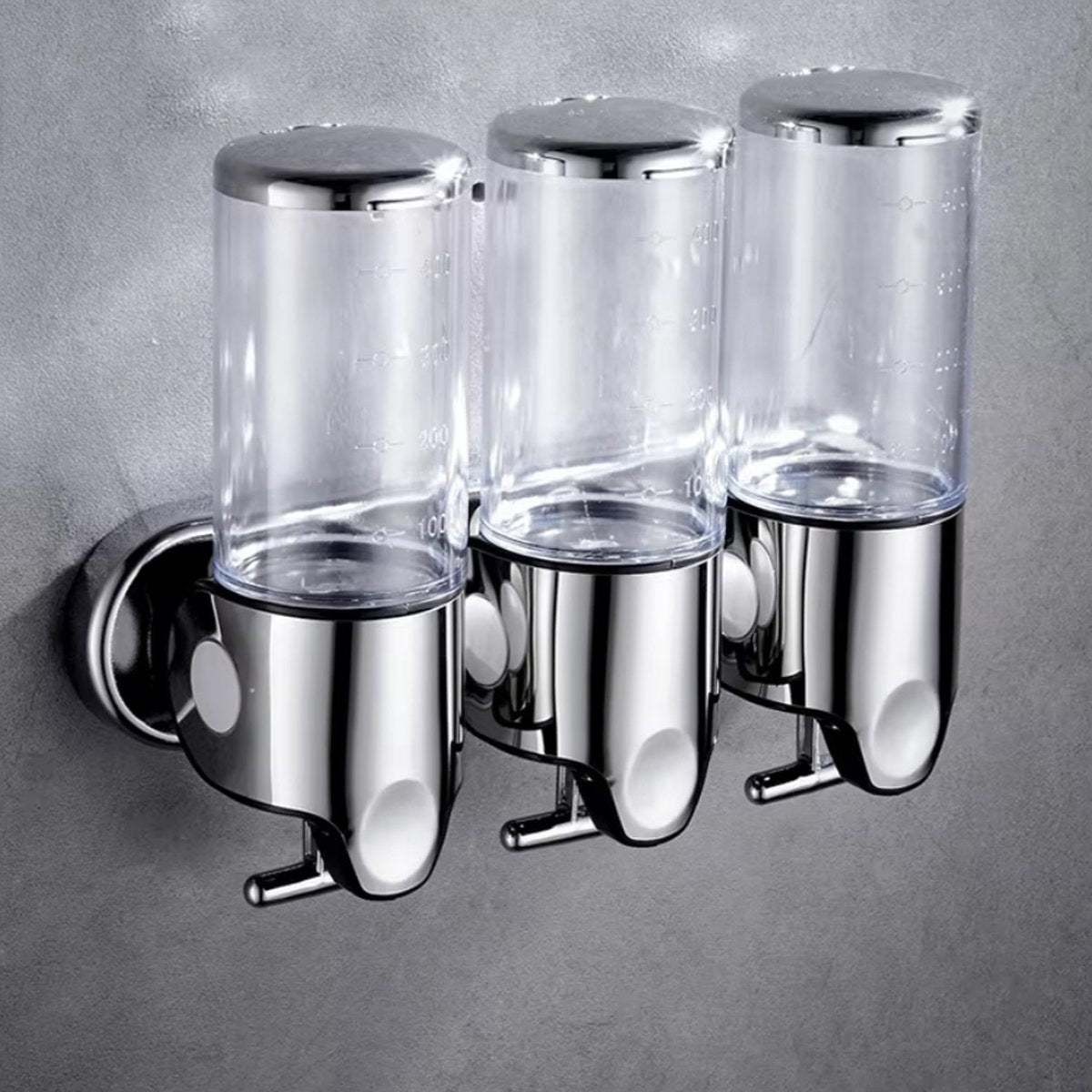 Wall Mounted Shower Dispenser | 3-Chamber Shampoo & Soap Pump