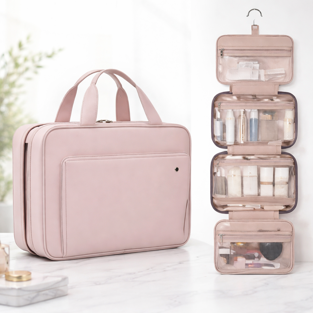 Hanging Travel Toiletry Bag | Waterproof Cosmetic Hygiene Case