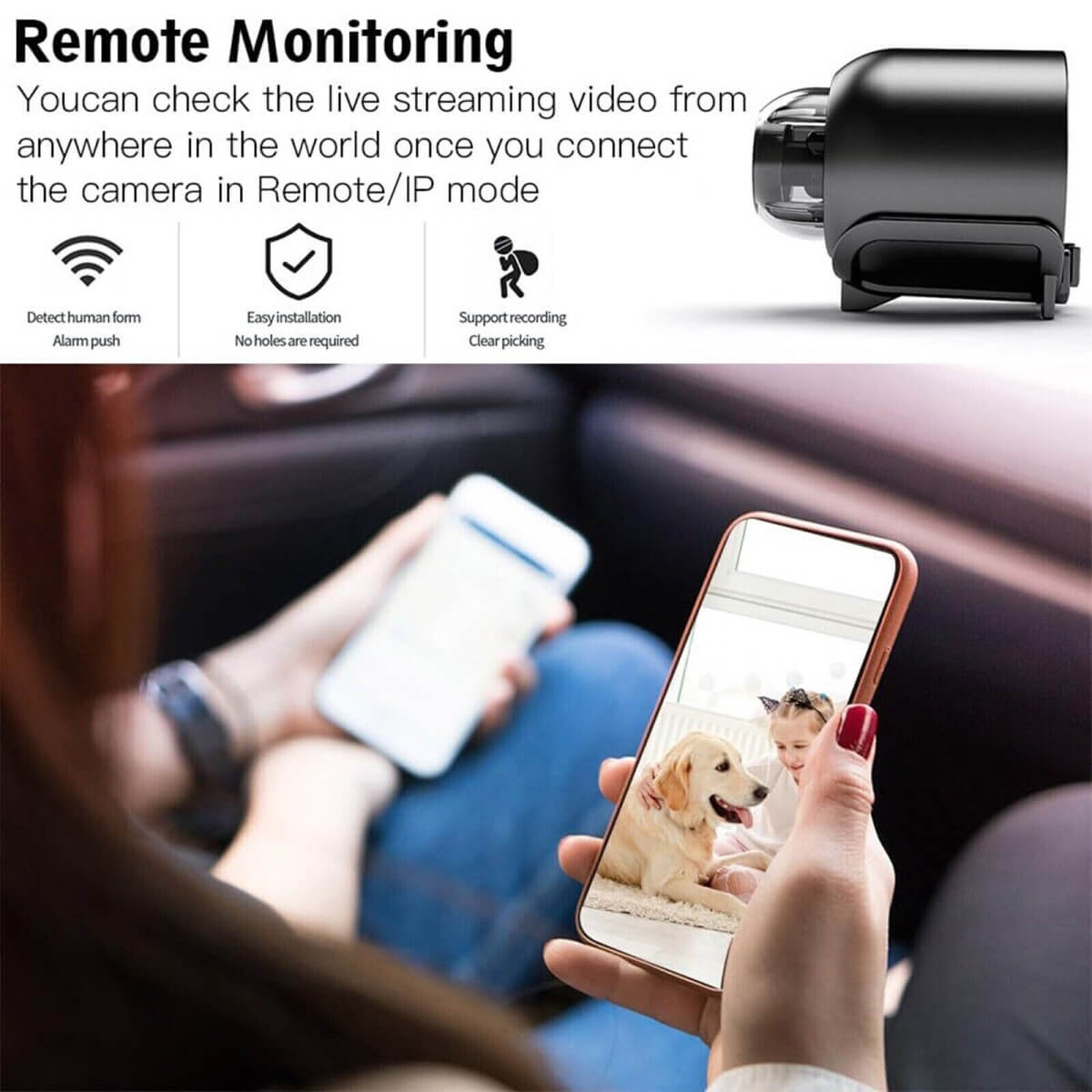 1080P Mini WiFi Security Camera | Waterproof 160° Night Vision
