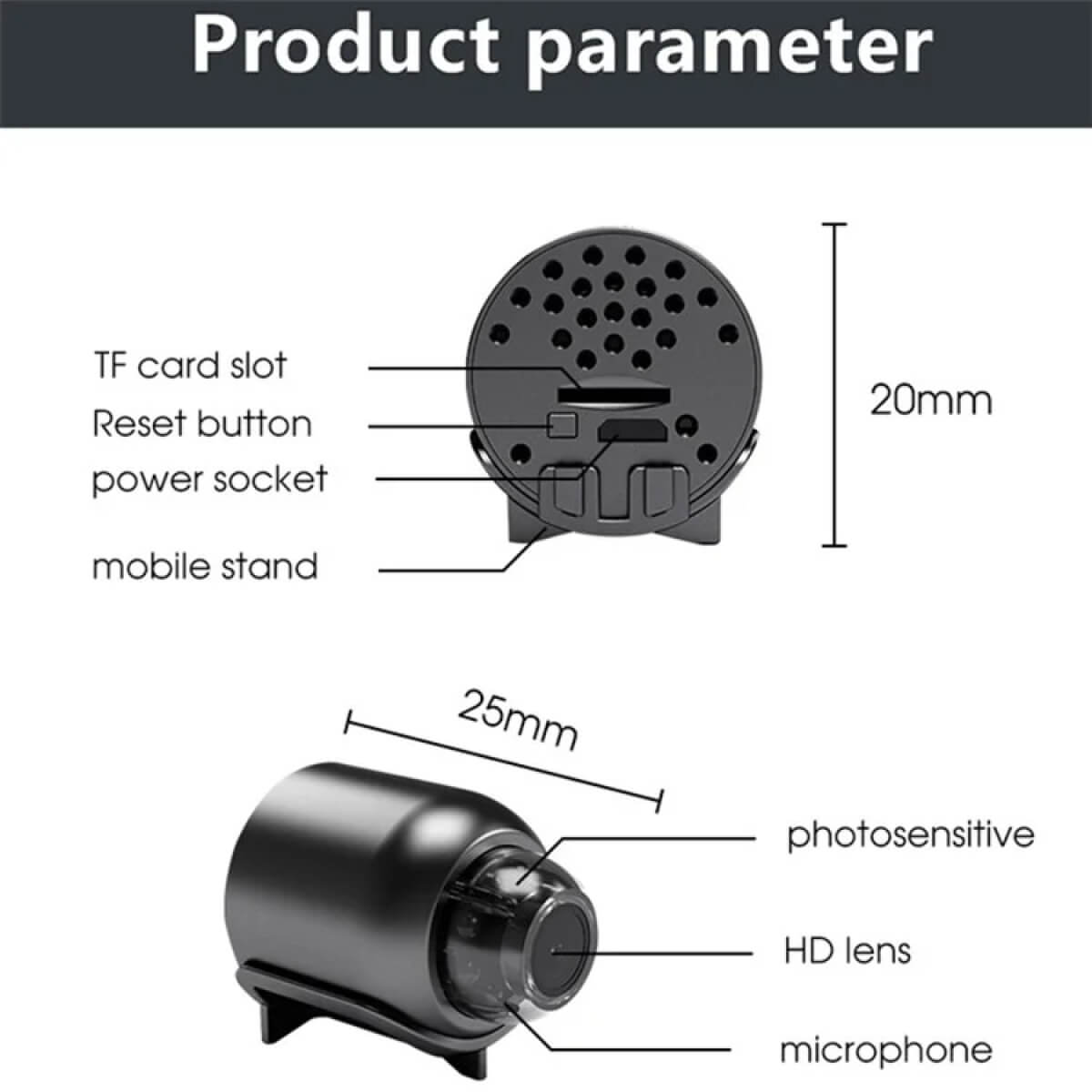1080P Mini WiFi Security Camera | Waterproof 160° Night Vision
