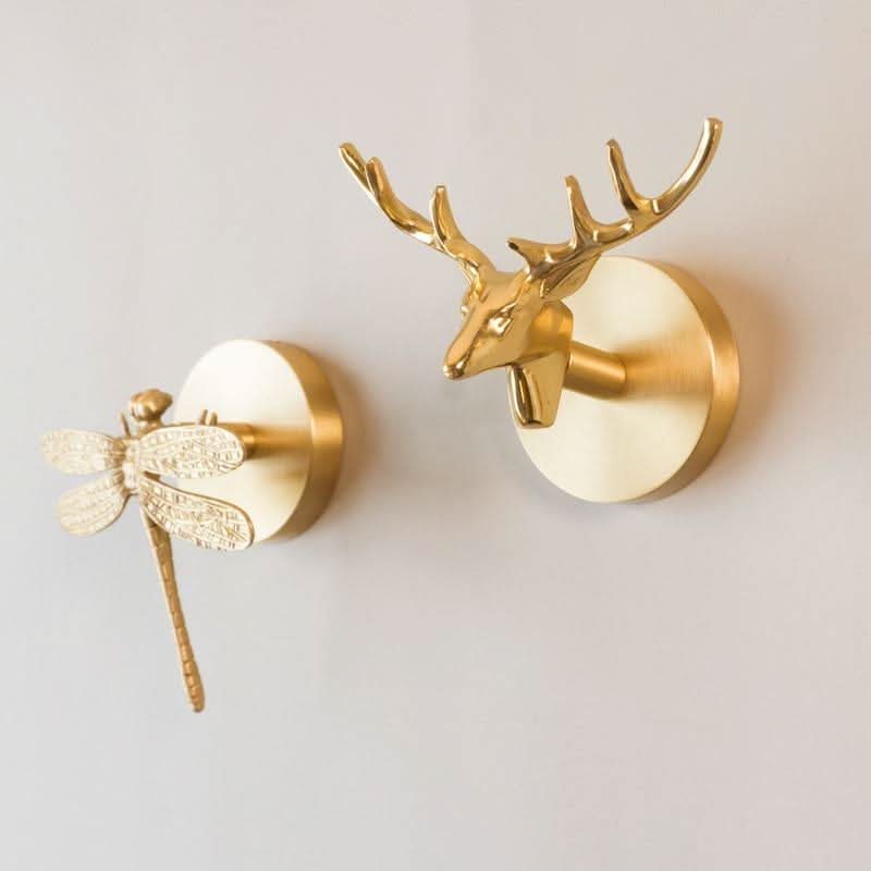Brass Animal Head Wall Hooks | Decorative Coat & Hat Hangers