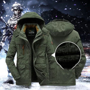 Stylish Windproof Fleece-lined Parka Jacket – Detachable Fur Hood Designed for Maximum Warmth, Comfort, and Cold-weather Protection