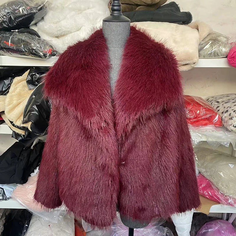Women's Faux Fur Short Jacket | Stylish Winter Coat, Autumn Casual & Semi-Formal Style