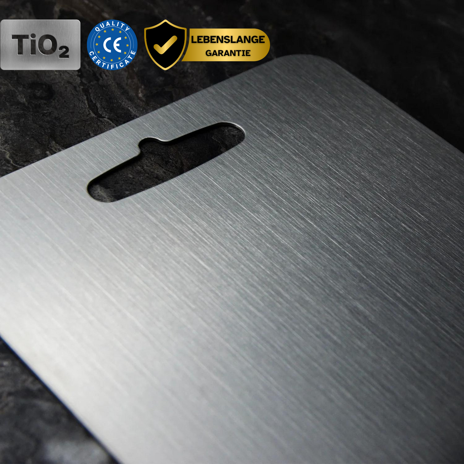 Medical-Grade Titanium Cutting Board | Nonporous Chopping Block