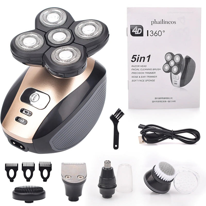 Electric Head Shaver for Men with Bald Head Razor Grooming Kit